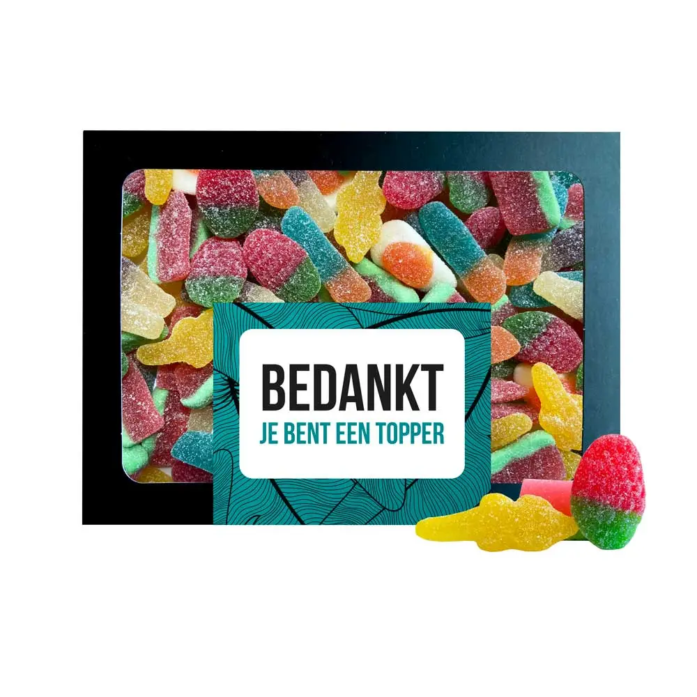 Bedankt snoep cadeau