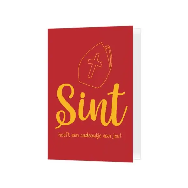 Kaart "Sint heeft een cadeautje voor jou" - met eigen tekst