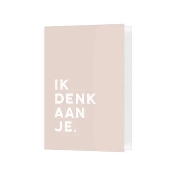 Kaart "Ik denk aan je" - met eigen tekst