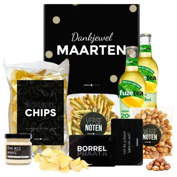 Borrelpakket met eigen naam