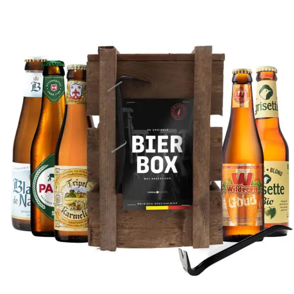 Houten Bierkrat cadeaubox | Openen met breekijzer!