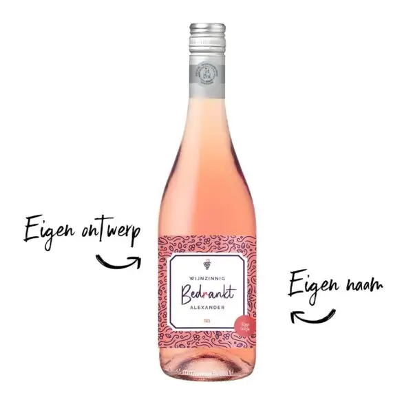 Wijn met eigen etiket - rosé