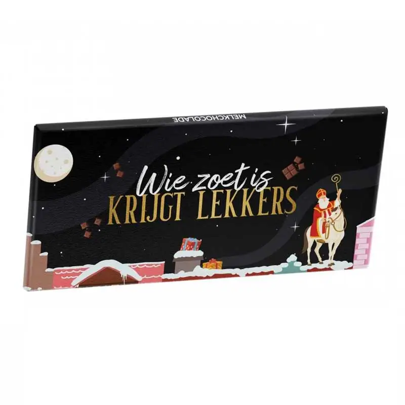 Sinterklaas goedkoop bedankje collega's chocoladereep