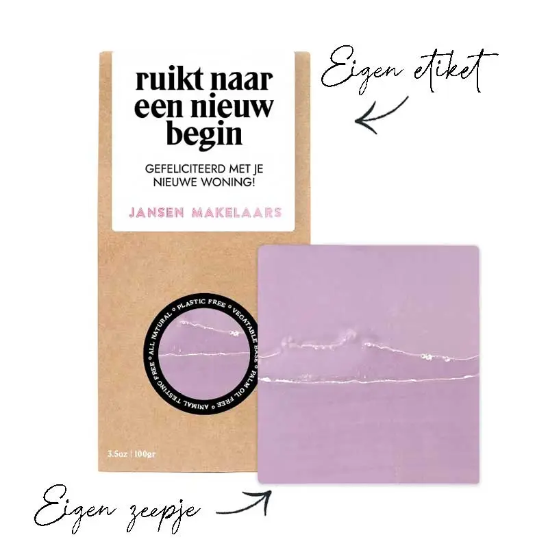 Zeep met eigen logo en etiket