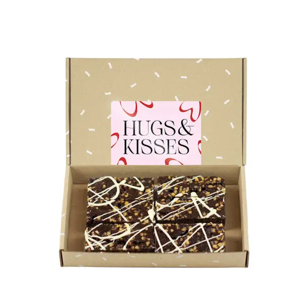 Hugs & Kisses - Brownies (6 stuks)