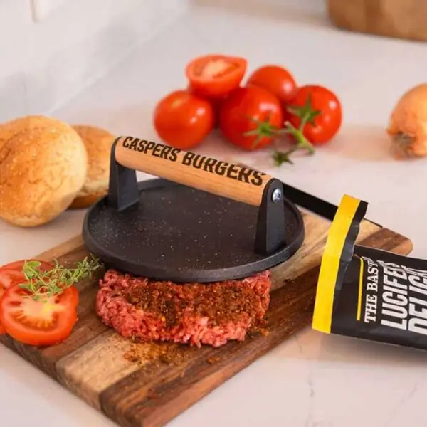 Hamburger pers gietijzer | Met naam gepersonaliseerd - Afbeelding 4