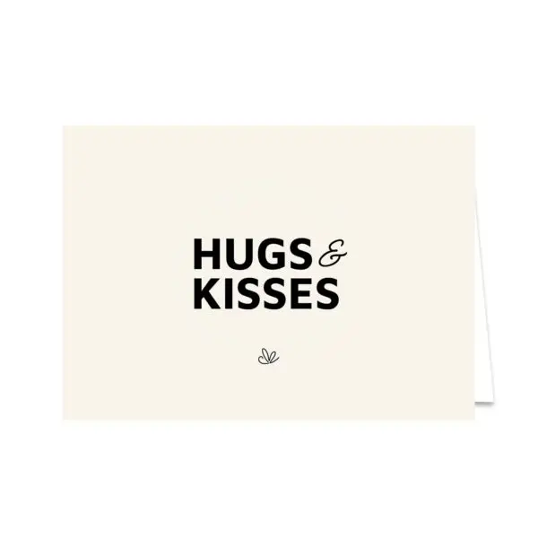 Kaart liggend "Hugs and Kisses"