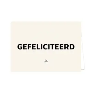 Kaart liggend "Gefeliciteerd"
