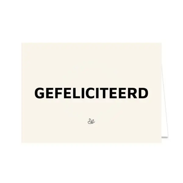 Kaart liggend "Gefeliciteerd"