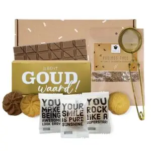 Jij bent GOUD waard - Thee & chocolade pakket