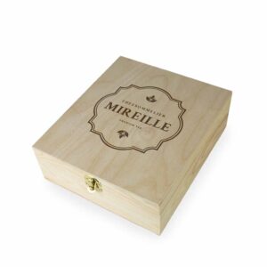 Houten Theekist | Met naam gepersonaliseerd