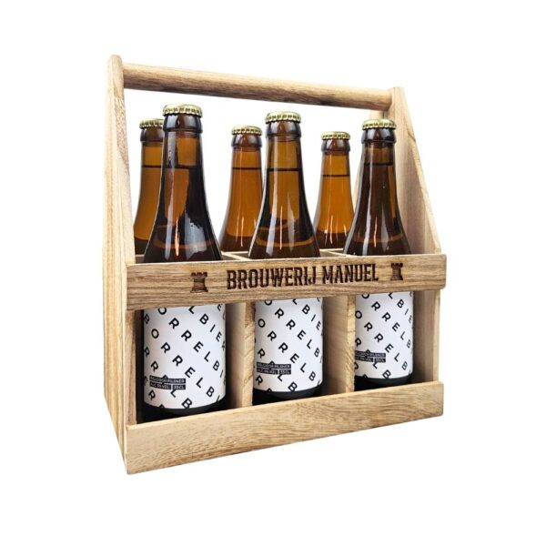 Draagtray bier | Gegraveerd met eigen tekst